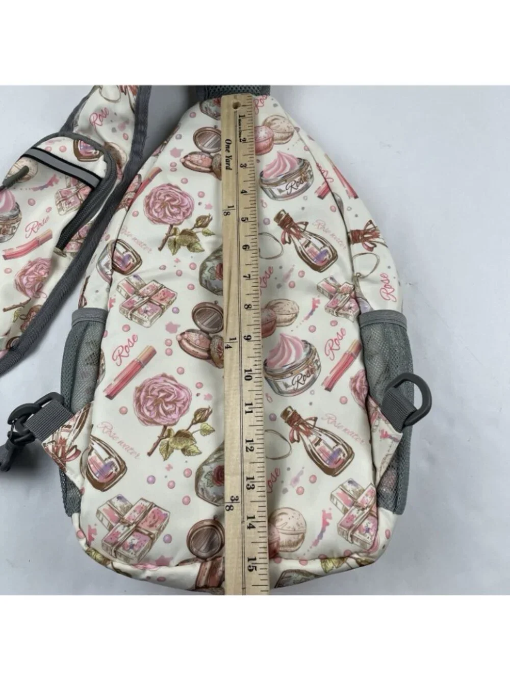 ZOMAKE Sling Backpack Crossbody Bag Travel Rose Cosmetics Perfume Print